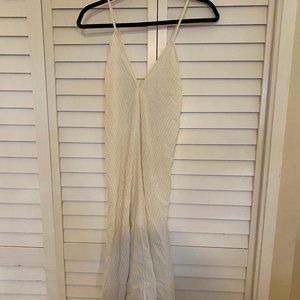 The Handloom / Strappy gold and cream flowy dress /OS / NWT